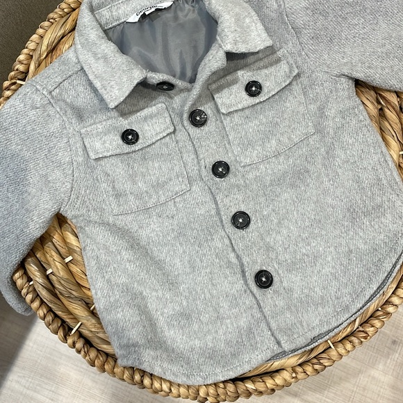 3T Grey Shacket for toddler boys - Picture 3 of 7